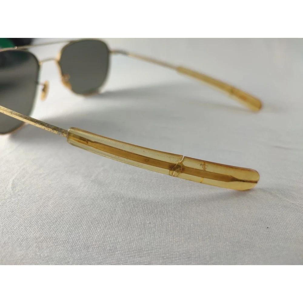Vintage Randolph Engineering USA HGU-4/P Aviator Sunglasses Gold 52mm 5 1/2